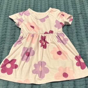 SHEIN Pink and Purple Floral Kids Dress